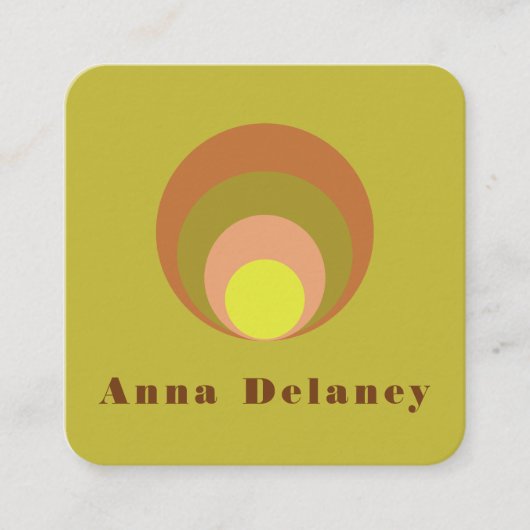 Carte de visite d'inspiration rétro (Devant)