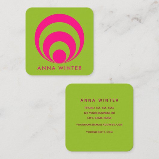 Carte de visite d'inspiration rétro (Devant / Derrière)