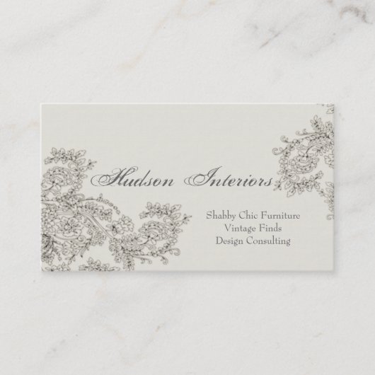 Carte de visite d'inspiration Vintage personnalisa (Devant)