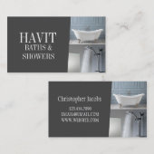 Carte de visite d'installation de la baignoire et  (Devant / Derrière)