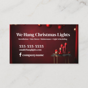 Carte de visite d'installation de Noël