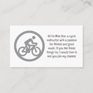 Carte de visite d'instructeur de cycle personnalis