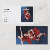 Carte de visite d'instructeur de danse (Devant / Derrière)