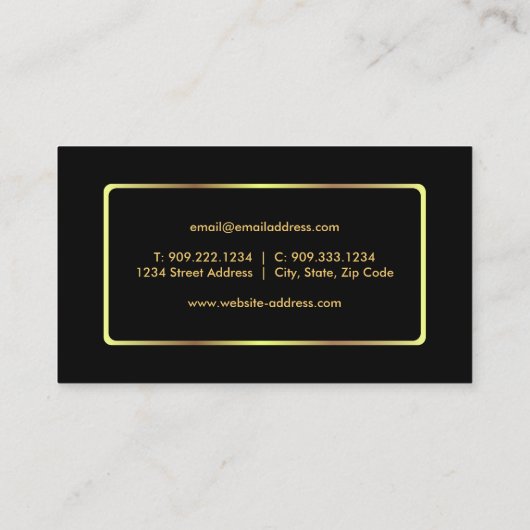 Carte de visite d'instructeur de golf (Dos)