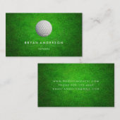 Carte de visite d'instructeur de golf (Devant / Derrière)