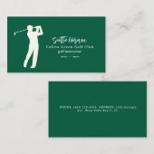 Carte de visite d'instructeur de golf Green Golf C (Devant / Derrière)