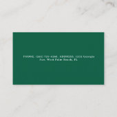 Carte de visite d'instructeur de golf Green Golf C (Dos)