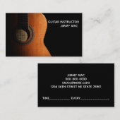carte de visite d'instructeur de guitare (Devant / Derrière)