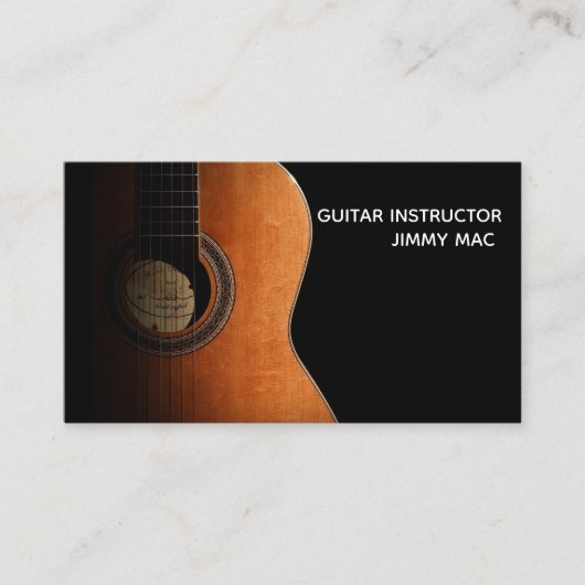 carte de visite d'instructeur de guitare (Devant)