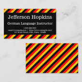 Carte de visite d'instructeur de langue allemande (Devant / Derrière)