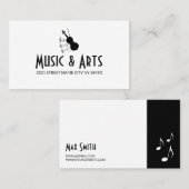 Carte de visite d'instructeur de Music Studio (Devant / Derrière)