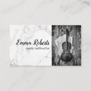 Carte de visite d'instructeur de musique de violon