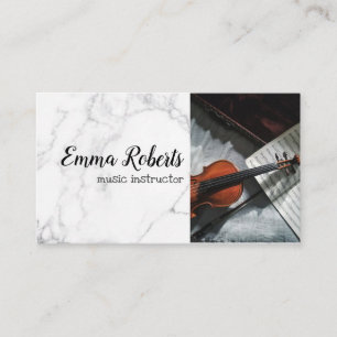 Carte de visite d'instructeur de musique de violon