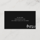 Carte de visite d'instructeur de musique professio (Dos)