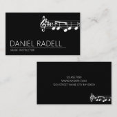 Carte de visite d'instructeur de musique professio (Devant / Derrière)