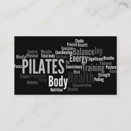 Carte de visite d'instructeur de PILATES (Devant)