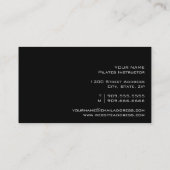 Carte de visite d'instructeur de PILATES (Dos)