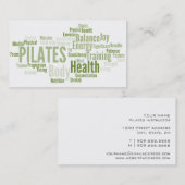 Carte de visite d'instructeur de PILATES (Devant / Derrière)