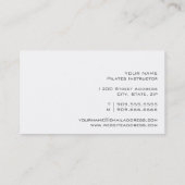 Carte de visite d'instructeur de PILATES (Dos)