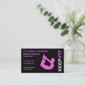 Carte de visite d'instructeur de Pilates de forme (Debout devant)