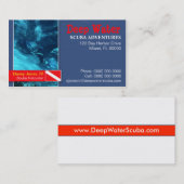 Carte de visite d'instructeur de scaphandre (Devant / Derrière)