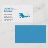 Carte de visite d'instructeur de ski (Devant / Derrière)
