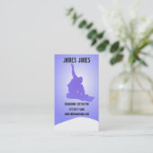 Carte de visite d'instructeur de surf des neiges (Debout devant)