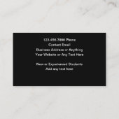 Carte de visite d'instructeur de vol classique (Dos)