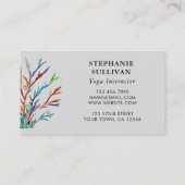 Carte de visite d'instructeur de yoga (Dos)