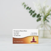 Carte de visite d'instructeur de yoga (Debout devant)