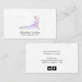 Carte de visite d'instructeur de yoga (Devant / Derrière)