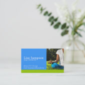 Carte de visite d'instructeur de yoga (Debout devant)