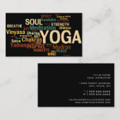 Carte de visite d'instructeur de YOGA (Devant / Derrière)