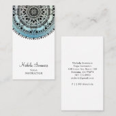 Carte de visite d'instructeur de Yoga Blue Ombre M (Devant / Derrière)