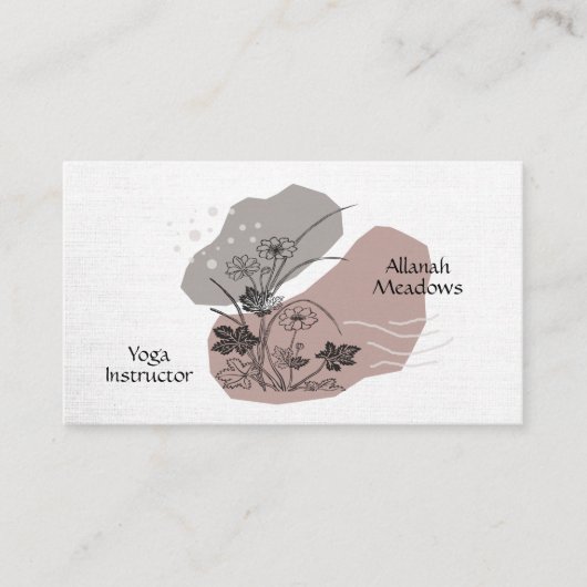 Carte de visite d'instructeur de Yoga Boho pacifiq (Devant)