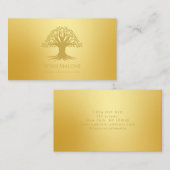 Carte de visite d'instructeur de Yoga Gold Life Tr (Devant / Derrière)