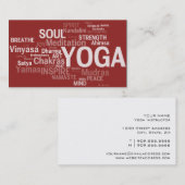 Carte de visite d'instructeur de YOGA - mots de (Devant / Derrière)