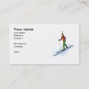 Carte de visite d'instructeurs de ski