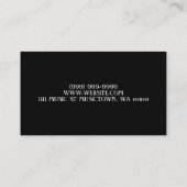 Carte de visite d'instruments de musique d'instruc (Dos)