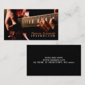 Carte de visite d'instruments de musique d'instruc (Devant / Derrière)