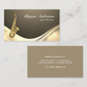 Carte de visite d'instruments saxophone (Devant / Derrière)