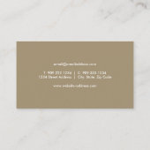 Carte de visite d'instruments saxophone (Dos)