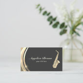 Carte de visite d'instruments saxophone (Debout devant)