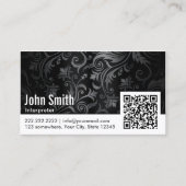 Carte de visite d'interprète de code de l'ornement (Devant)