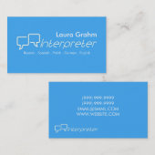 Carte de visite d'interprète moderne (Devant / Derrière)