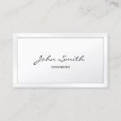 Carte de visite d'interpréteur de bordure blanc cl (Devant)