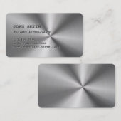 Carte de visite d'investigateur d'acier inoxydable (Devant / Derrière)