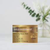 Carte de visite d'investissement d'or (Debout devant)