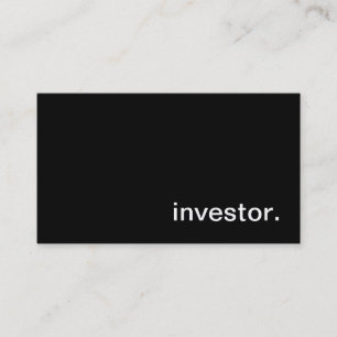 Carte de visite d'investisseur