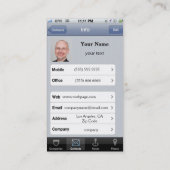 carte de visite d'iphone (Dos)